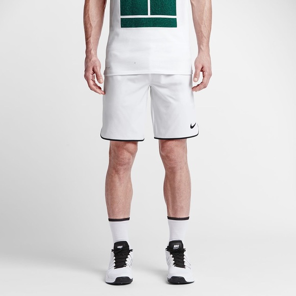 Nike Court Flex Men’s 9” Woven Tennis Shorts White - Picture 2 of 7